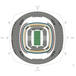 This image is about Caesars Superdome seat chart