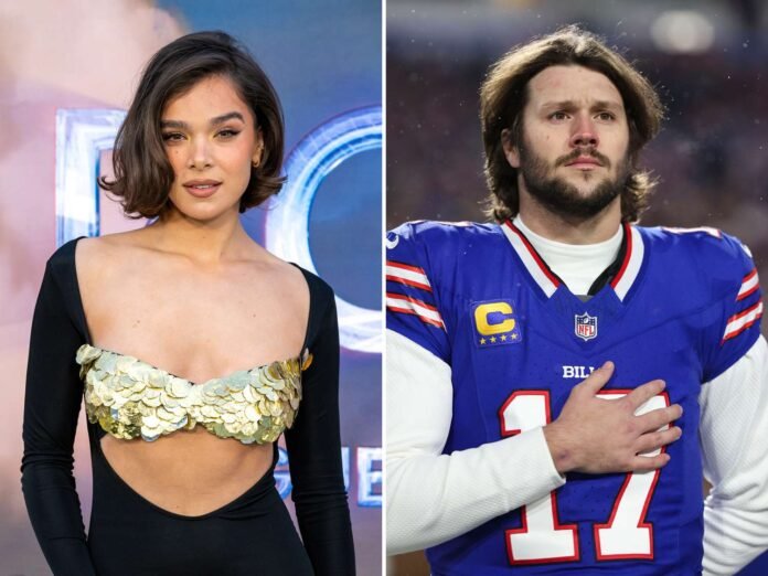 This image is about The absence of Hailee Steinfeld at Josh Allen's games