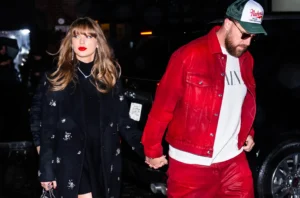 This image is about Travis Kelce and Taylor Swift