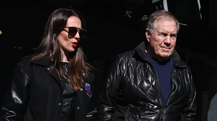 This image is about Bill Belichick and his girlfriend