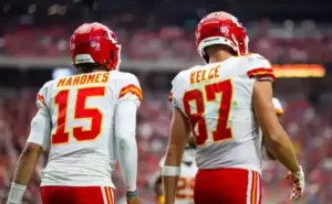 This image is about Mahomes-Kelce