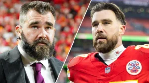 This image is about Travis Kelce and Jason Kelce