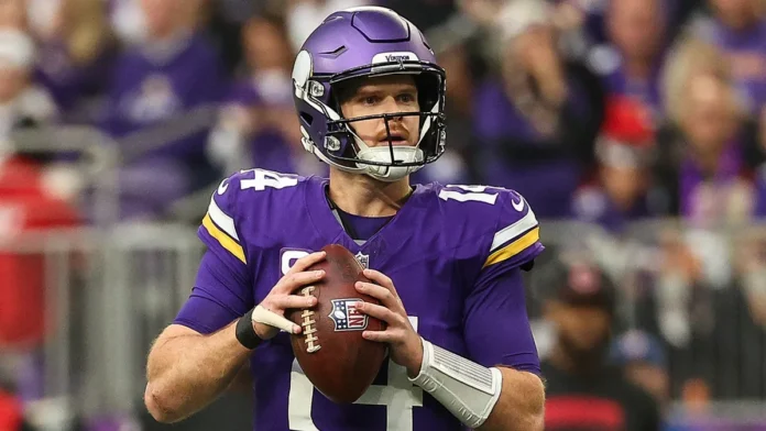This image is about Sam Darnold playing NFL