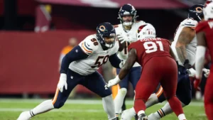 This Image is about Chicago Bears linebacker in action against Arizona Cardinals during an NFL game