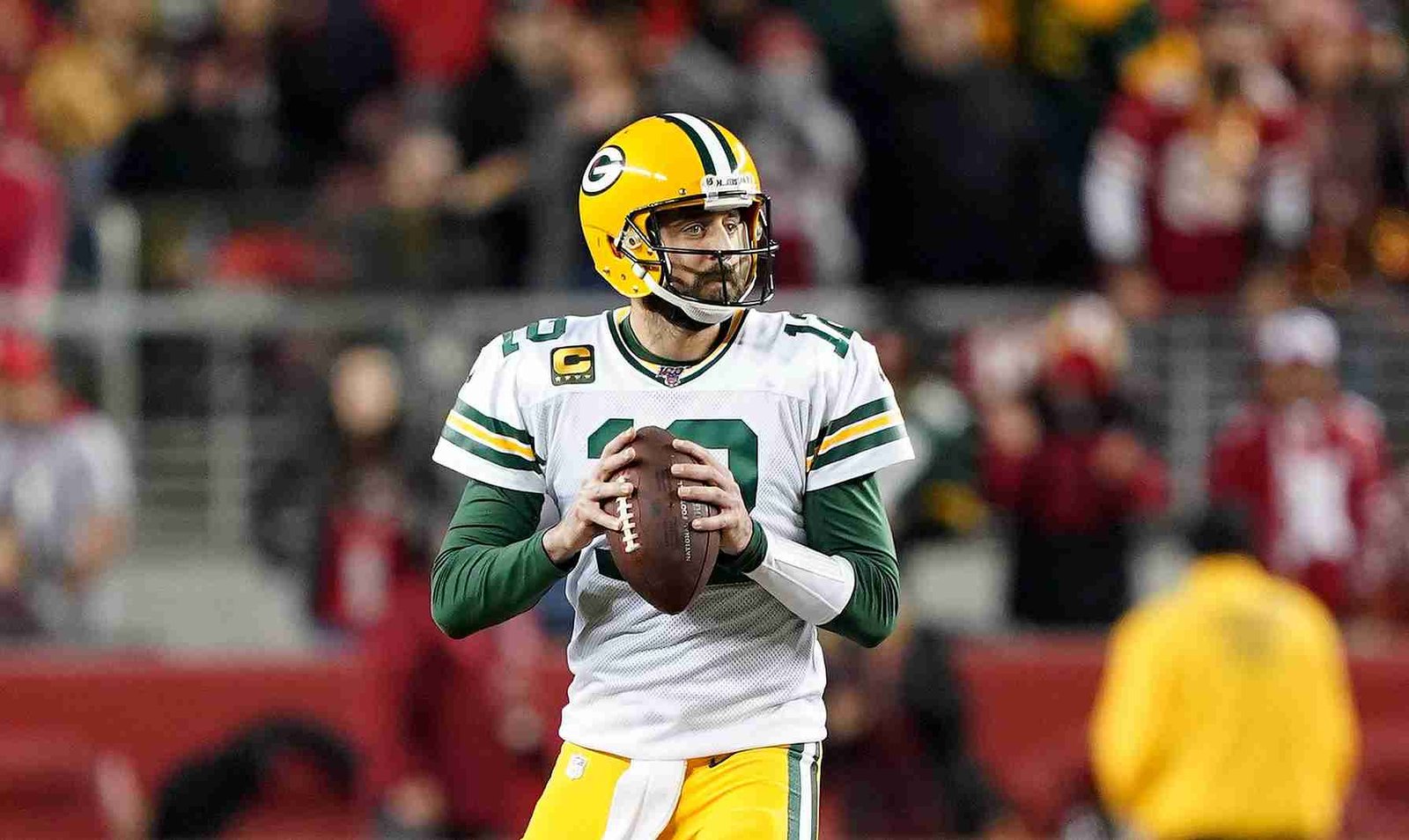 aaron rodgers holding ball